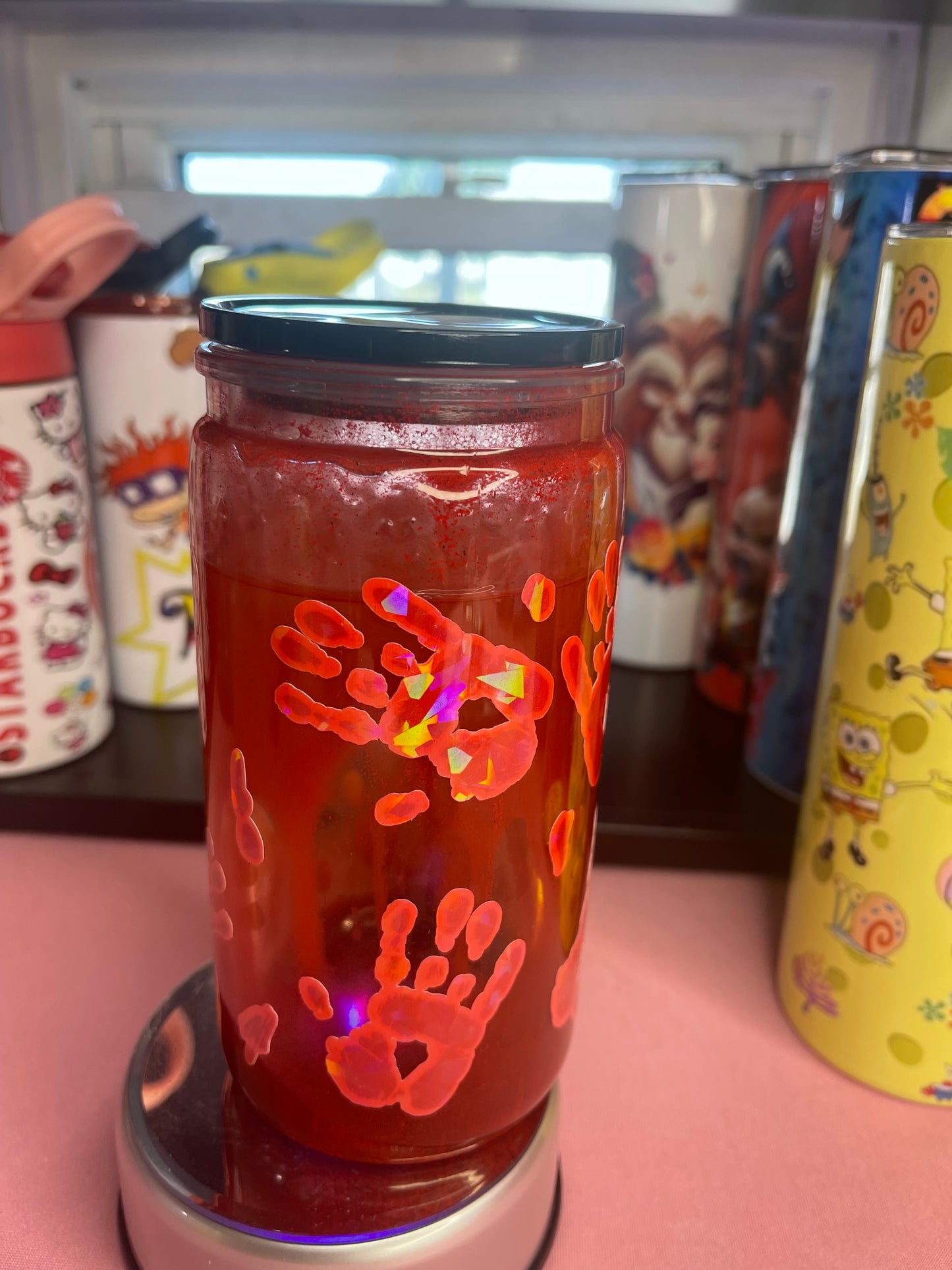 Bloody hand drip