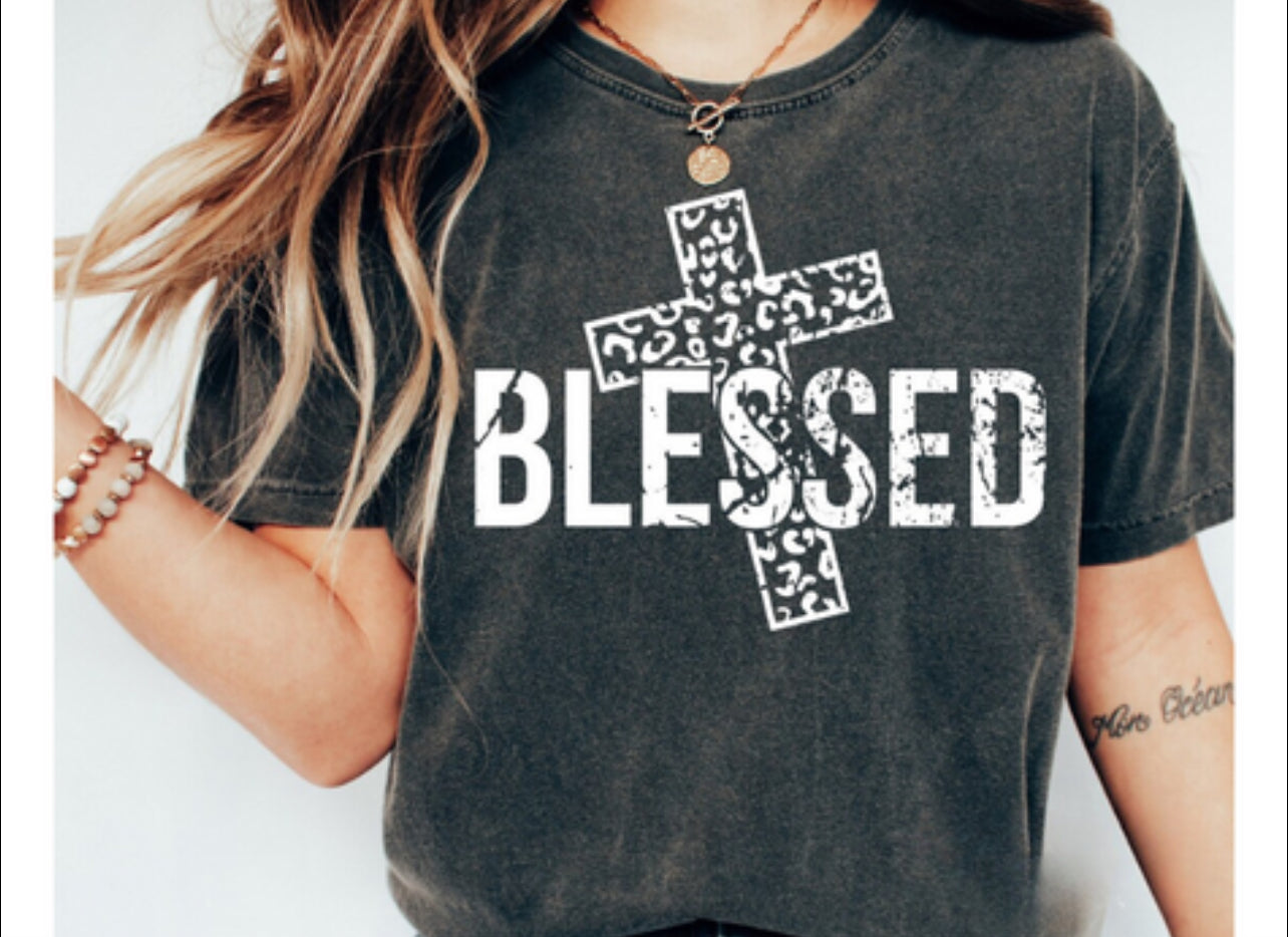 BLESSED SCREEN PRINT TRANSFER