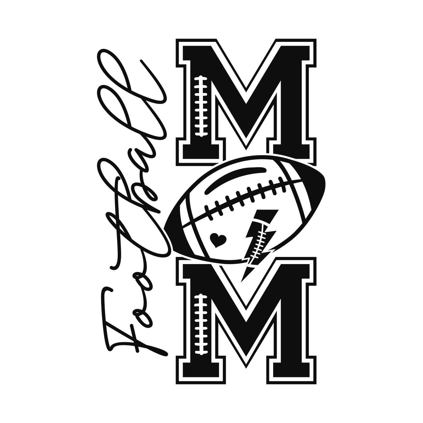 FOOTBALL MOM FRONT AND BACK 2 PRINTS