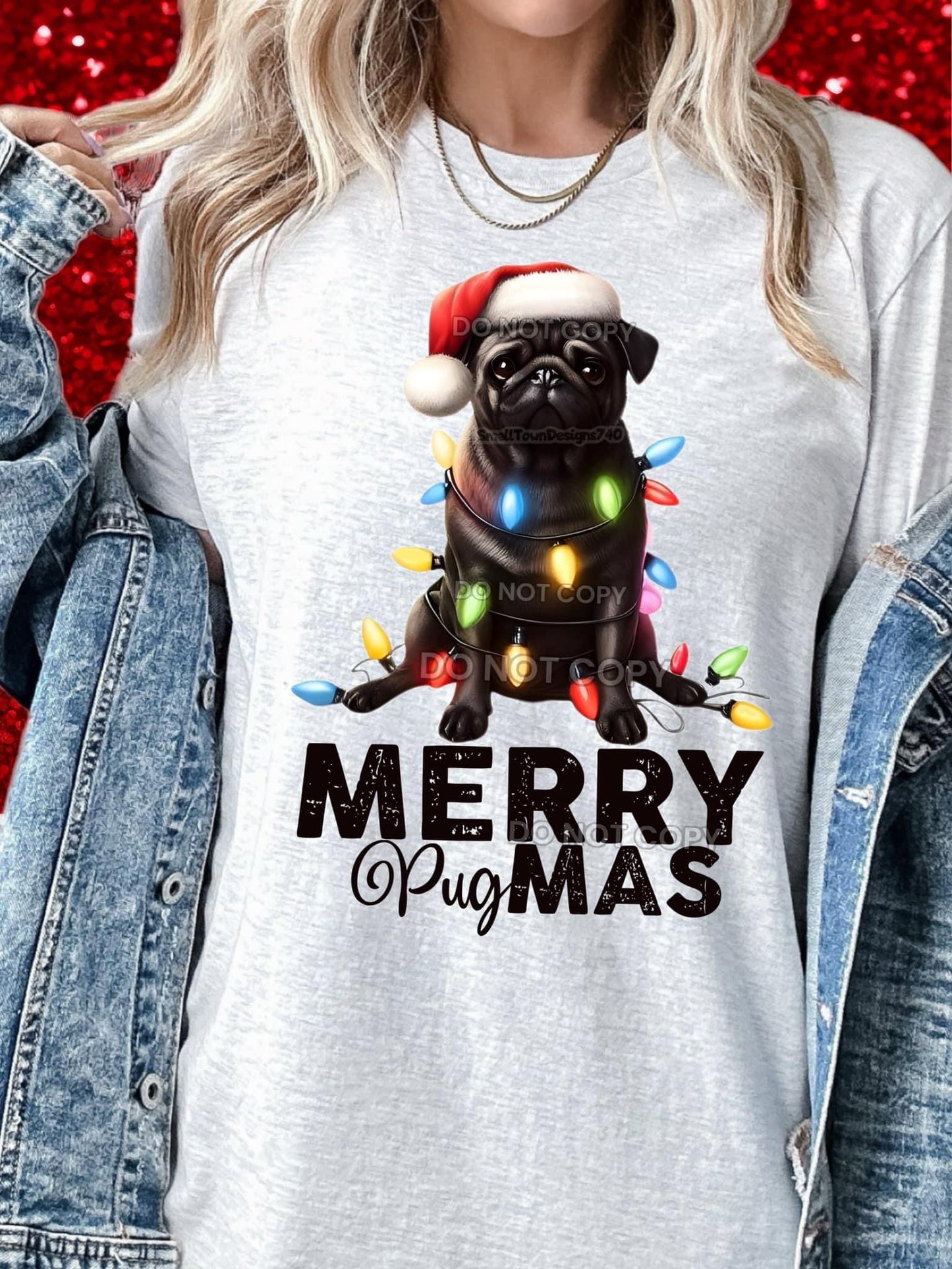 PRE- ORDER MERRY PUG CHRISTMAS SCREEN PRINT