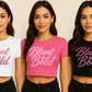 Blunt & Bold Crop Tee – Women's Fitted Statement Top