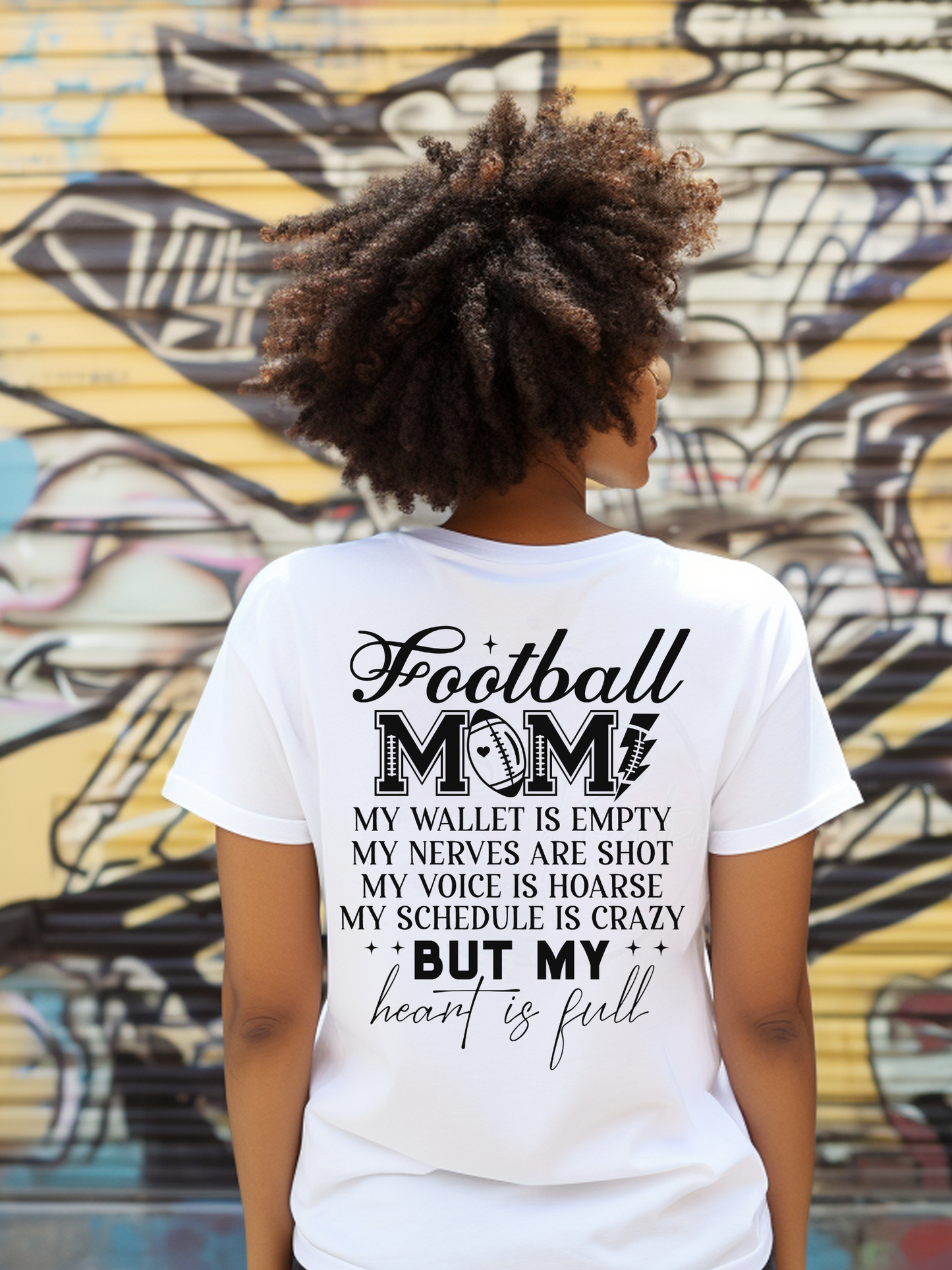 FOOTBALL MOM  FRONT AND BACK 2 PRINTS