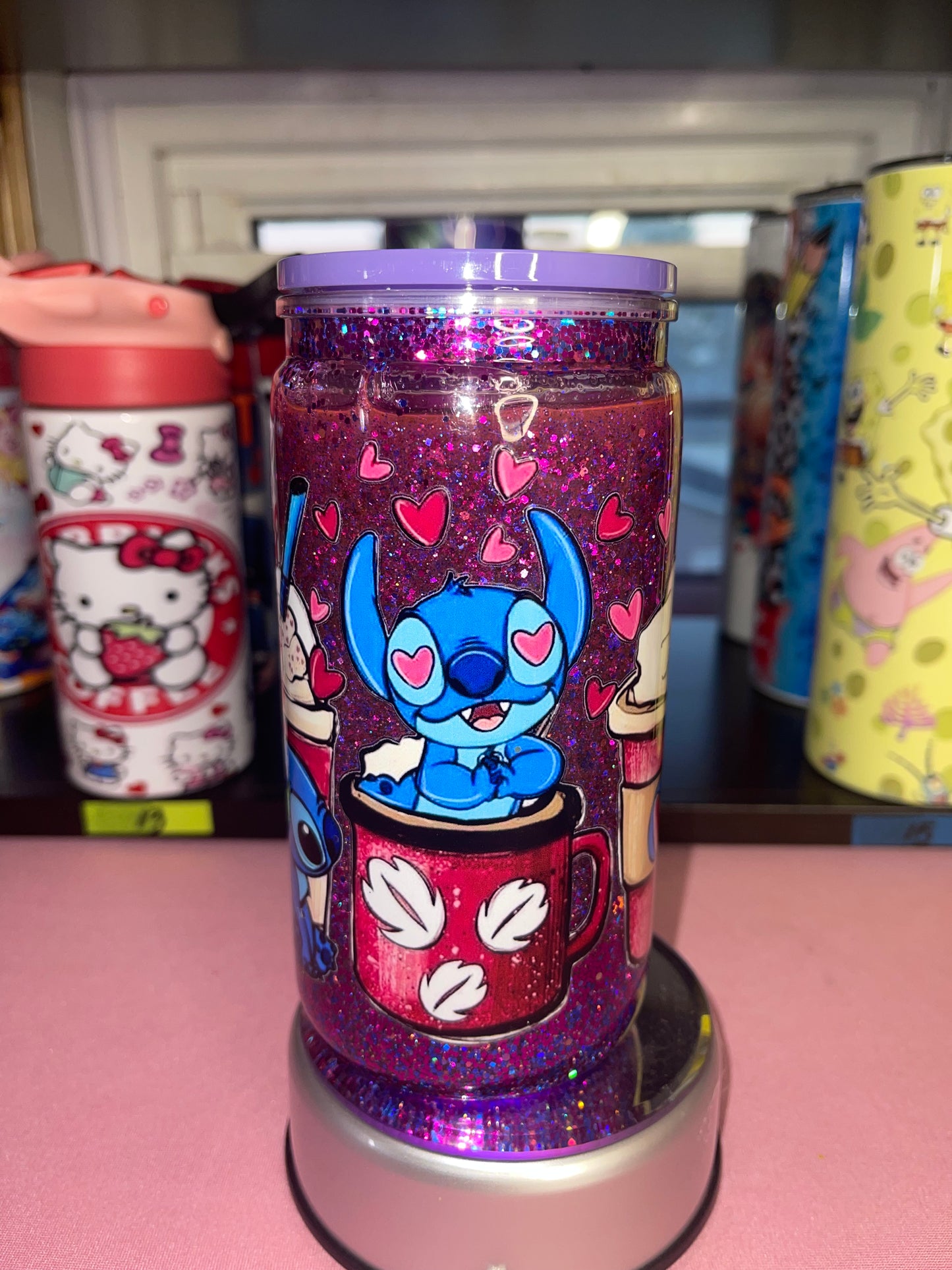 Stitch purple snow globe