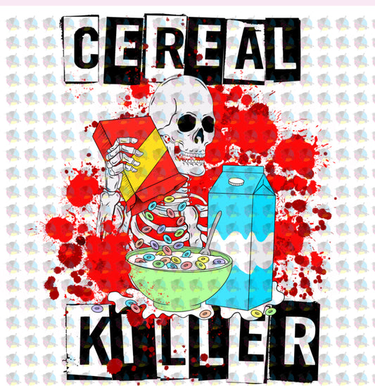 CEREAL KILLER CLEAR FILM SCREEN PRINT TRANSFER