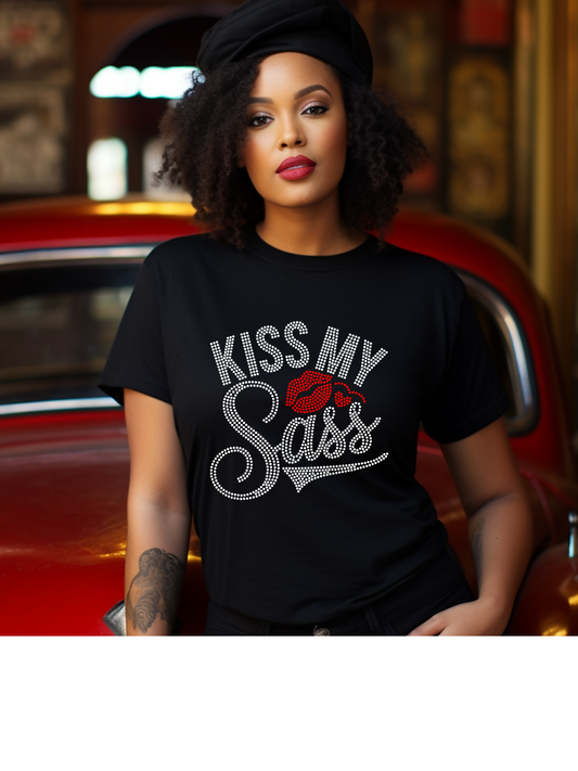 KISS MY SASS RHINSTONE SHIRT