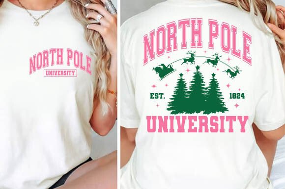 NORTH POLE UNIVERSITY 2 PRINTS SUBLIMATION TRANSFER