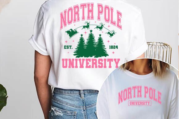 NORTH POLE UNIVERSITY 2 PRINTS SUBLIMATION TRANSFER