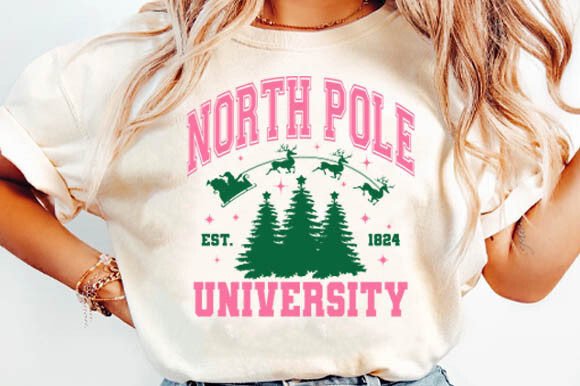 NORTH POLE UNIVERSITY 2 PRINTS SUBLIMATION TRANSFER